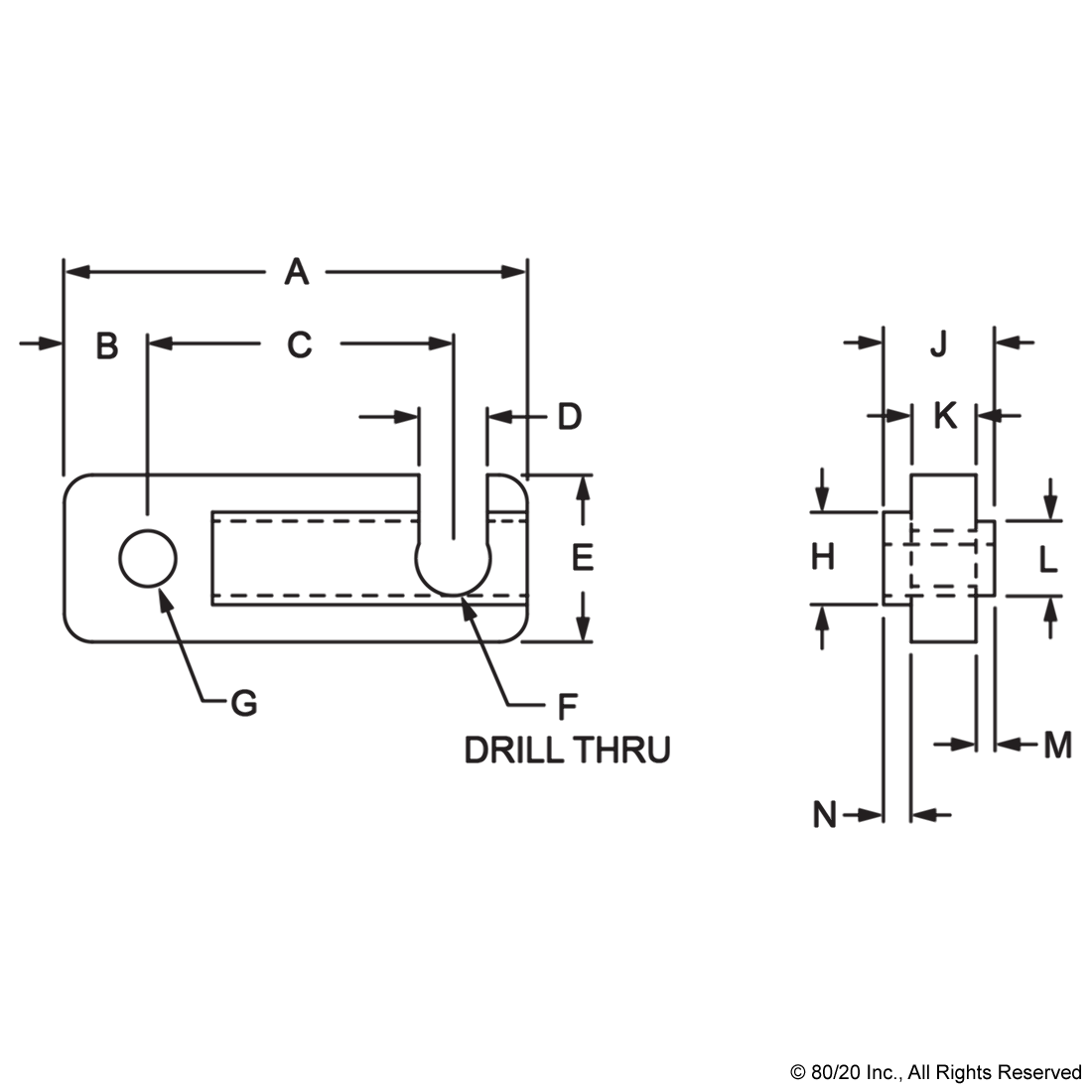 GRAVITY ROLLER MOUNTING BLOCK