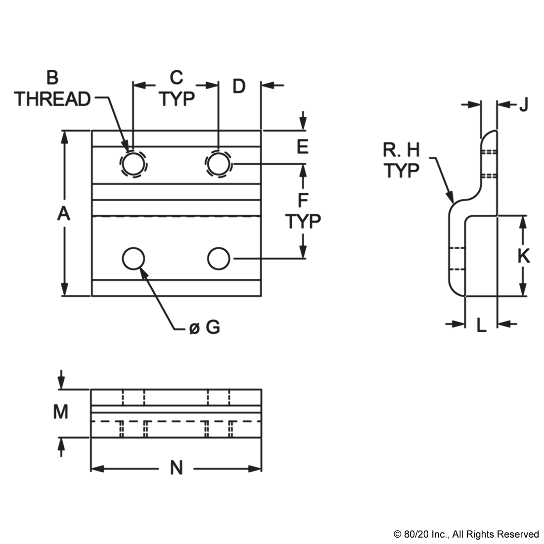 20 SERIES SINGLE ARM WIDE PANEL RETAINER