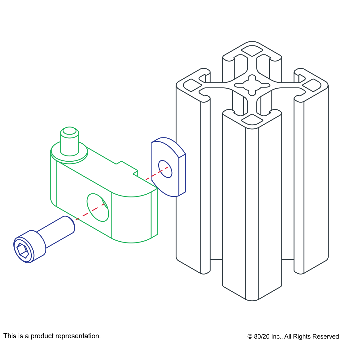 15 SERIES STANDARD LIFT-OFF HINGE - RIGHT HAND WITH SINGLE SHORT PIN
