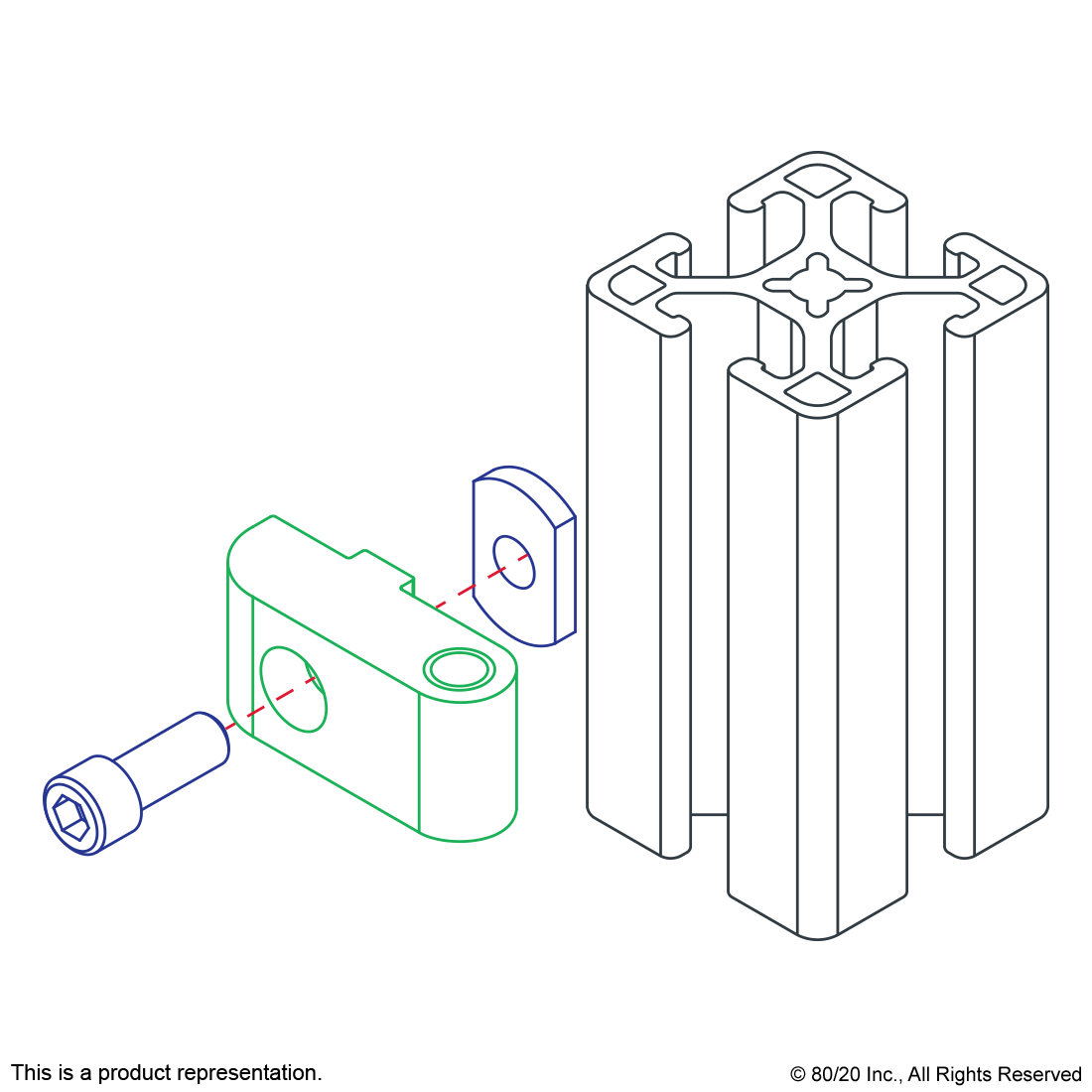 15 SERIES STANDARD LIFT-OFF HINGE - MATING HUB