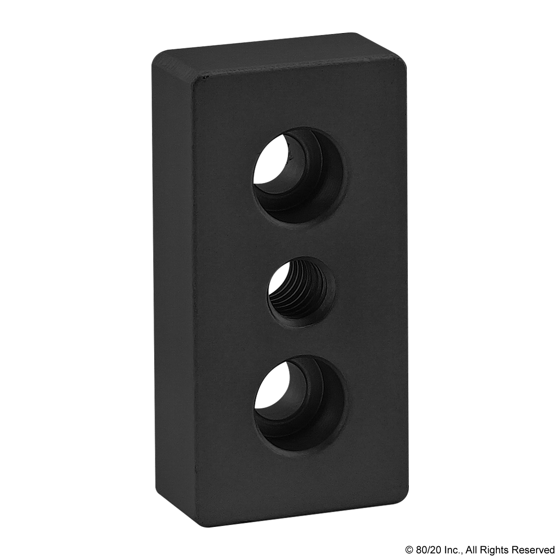 10 SERIES 3 HOLE - CENTER TAP BASE PLATE: 1.00" X 2.00" WITH 5/16-18 TAP