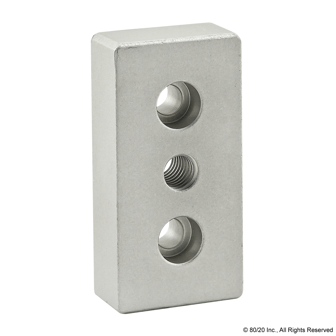 15 SERIES 3 HOLE - CENTER TAP BASE PLATE: 1.50" X 3.00" WITH 7/16-14 TAP