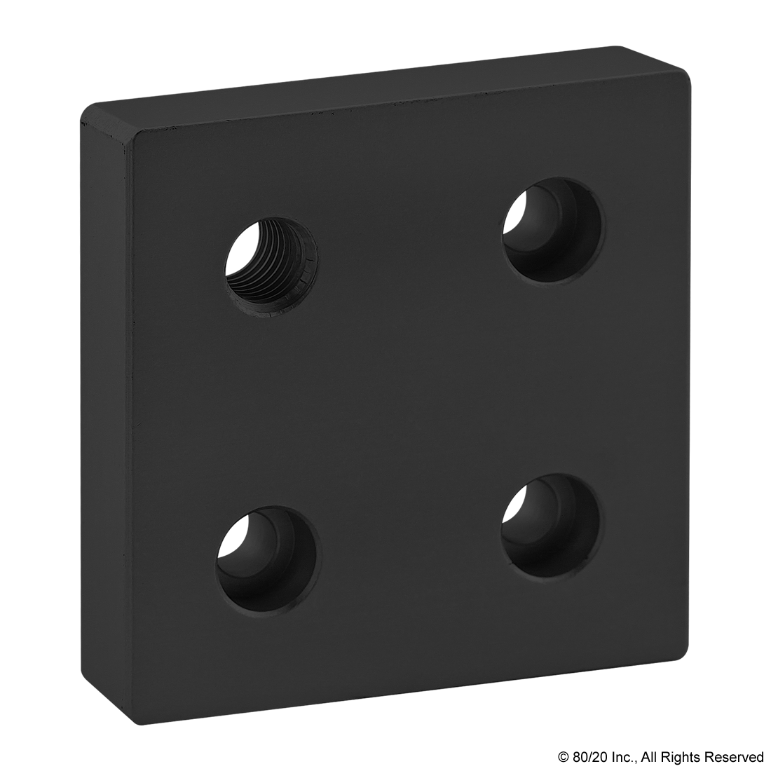 15 SERIES 4 HOLE - OFFSET TAP BASE PLATE: 3.00" X 3.00" WITH 1/2-13 CORNER TAP