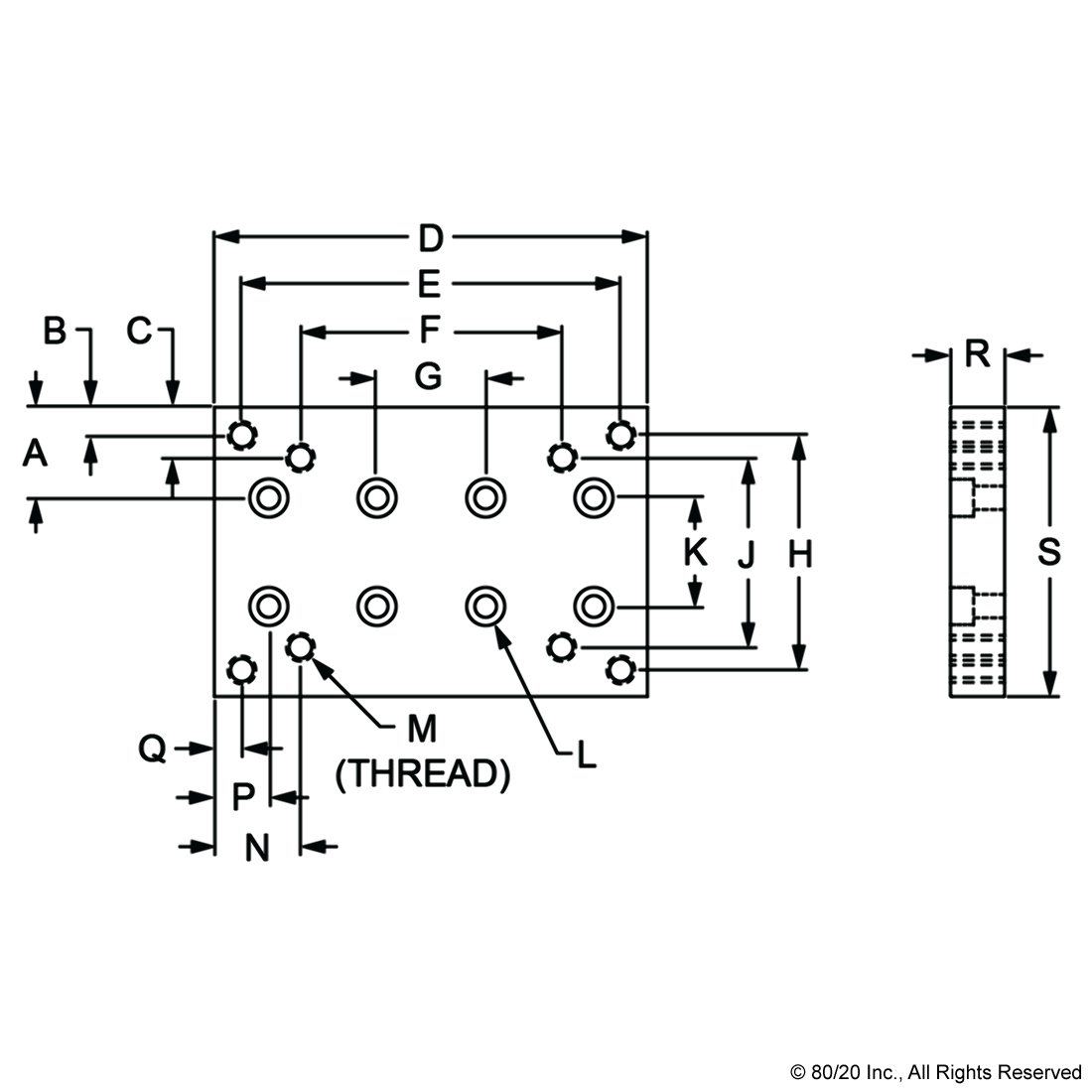 15 SERIES POSITION FLOOR LOCK BASE PLATE
