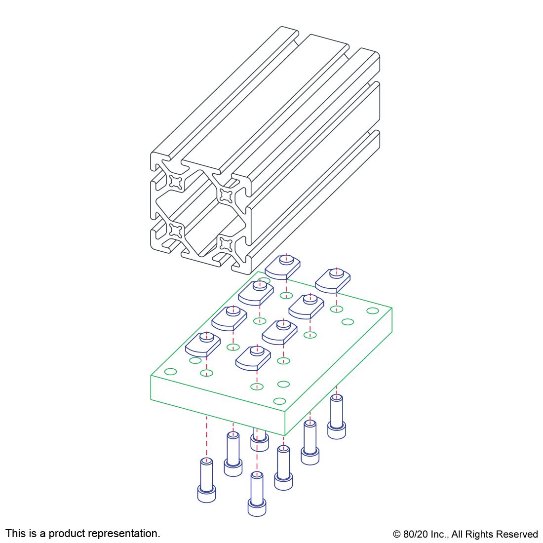 15 SERIES POSITION FLOOR LOCK BASE PLATE