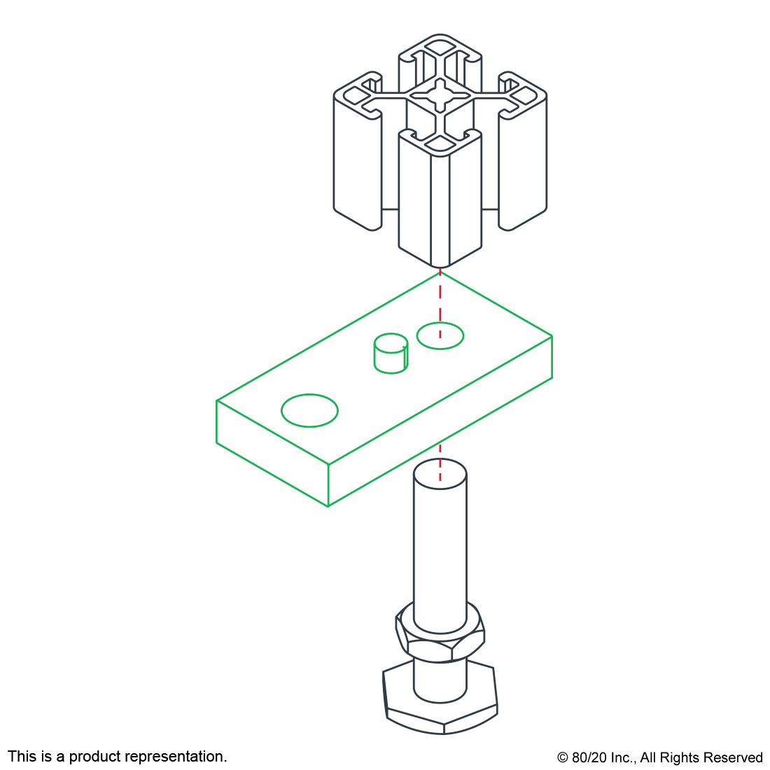 15 SERIES 2 HOLE - LEVELING ANCHORING BASE PLATE
