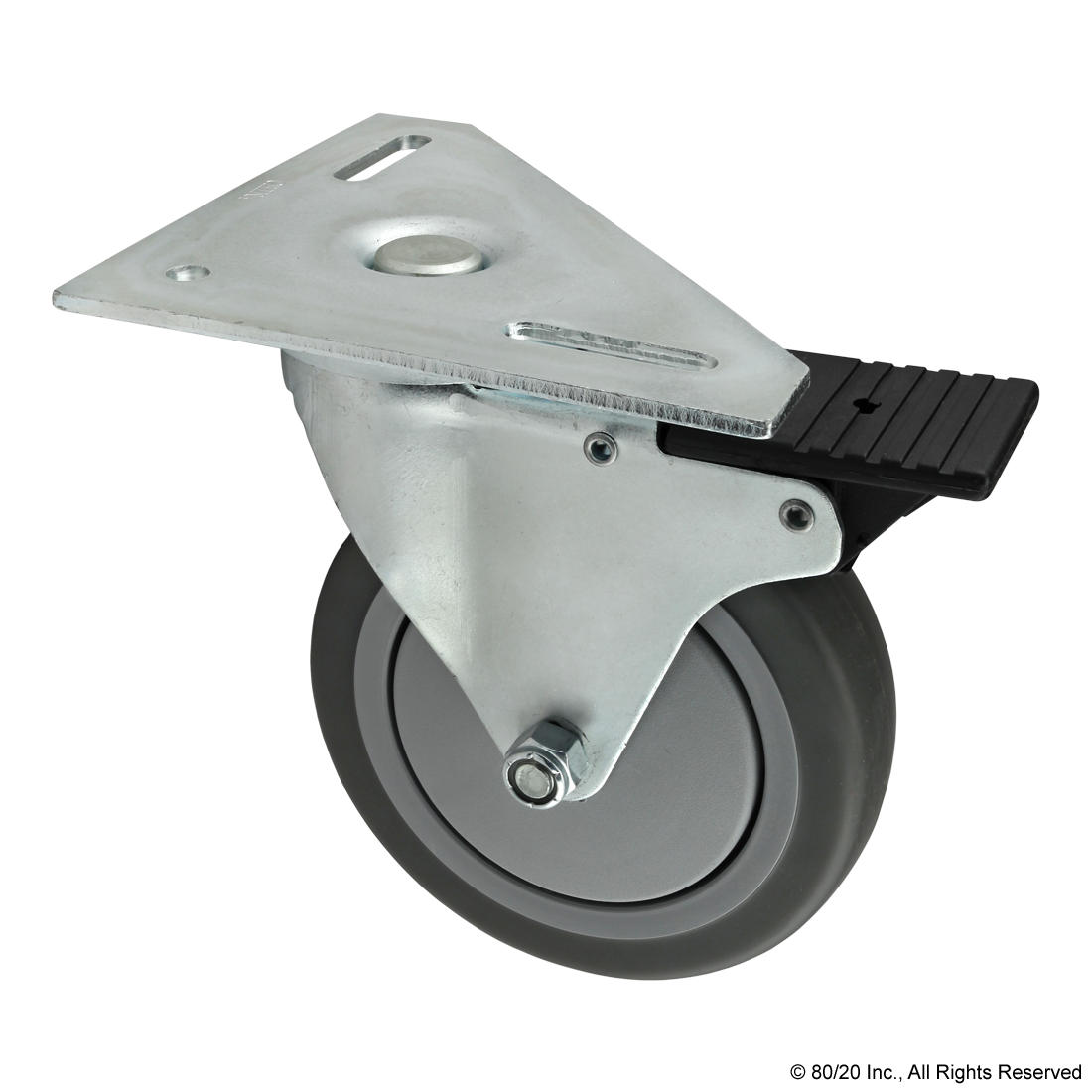 15 SERIES TRIANGULAR TOP PLATE CASTER: 4.625" SWIVEL RADIUS