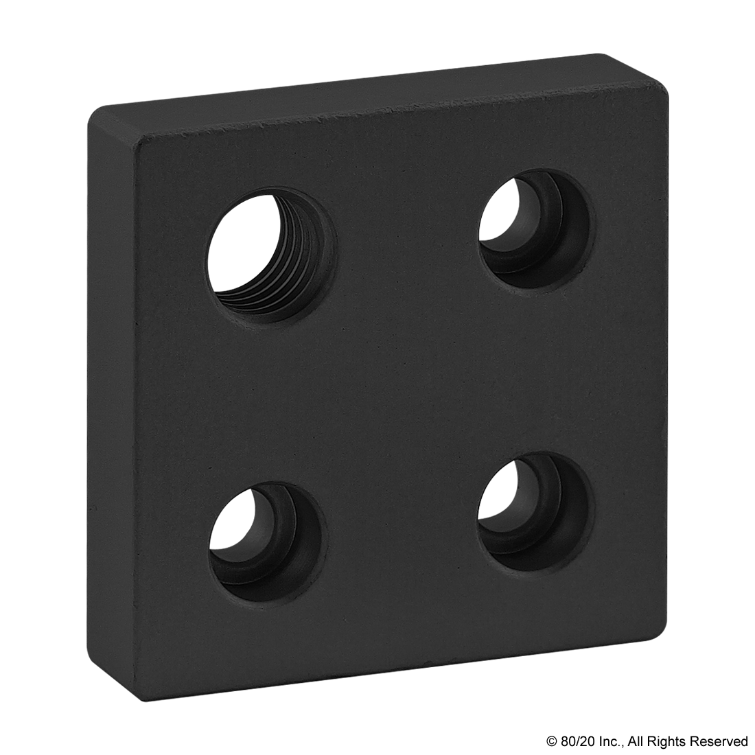 10 SERIES 4 HOLE - OFFSET TAP BASE PLATE: 2.00" X 2.00" WITH 1/2-13 CORNER TAP