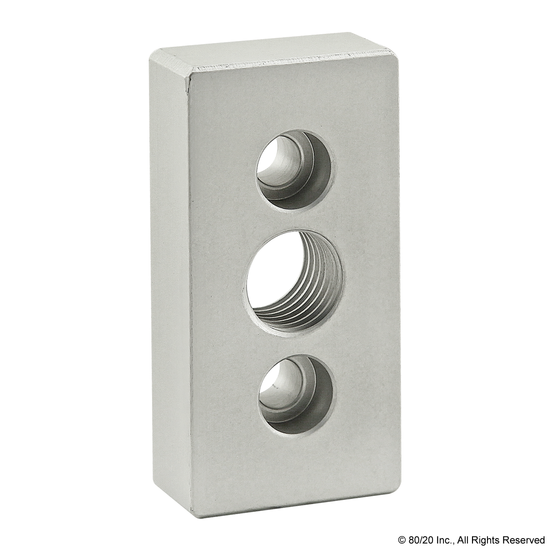 15 SERIES 3 HOLE - CENTER TAP BASE PLATE - 1.50" X 3.00" WITH 3/4-10 TAP