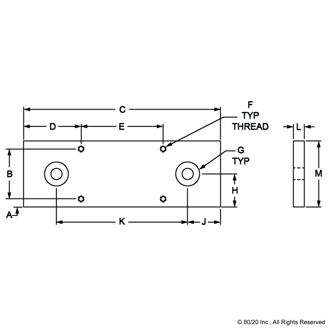 25 SERIES GRABBER™ DOOR CATCH MOUNTING PLATE