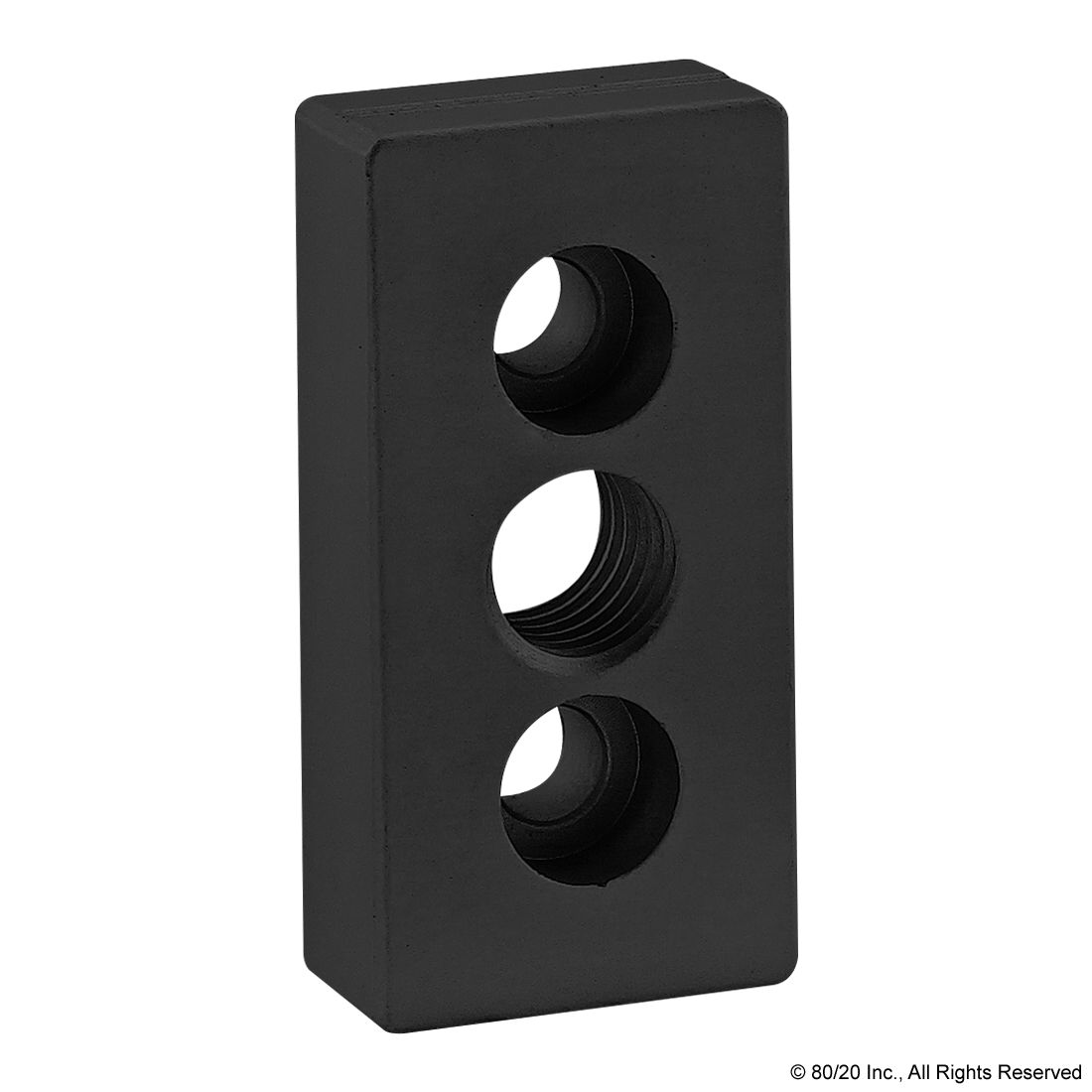 3 HOLE - CENTER TAP BASE PLATE - 25MM X 50MM BASE PLATE WITH M12 TAP IN CENTER