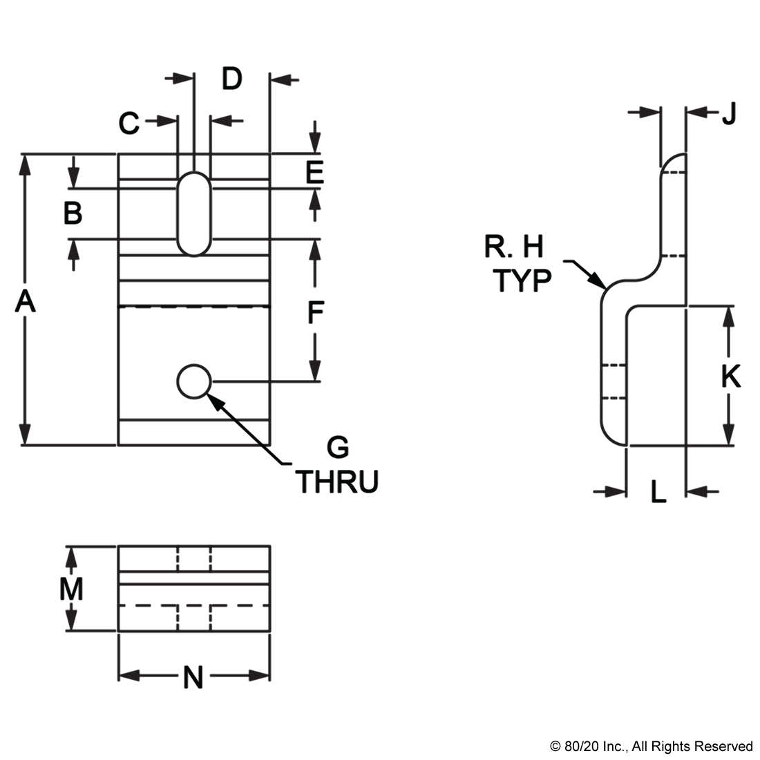 25 SERIES SINGLE ARM NARROW MESH RETAINER