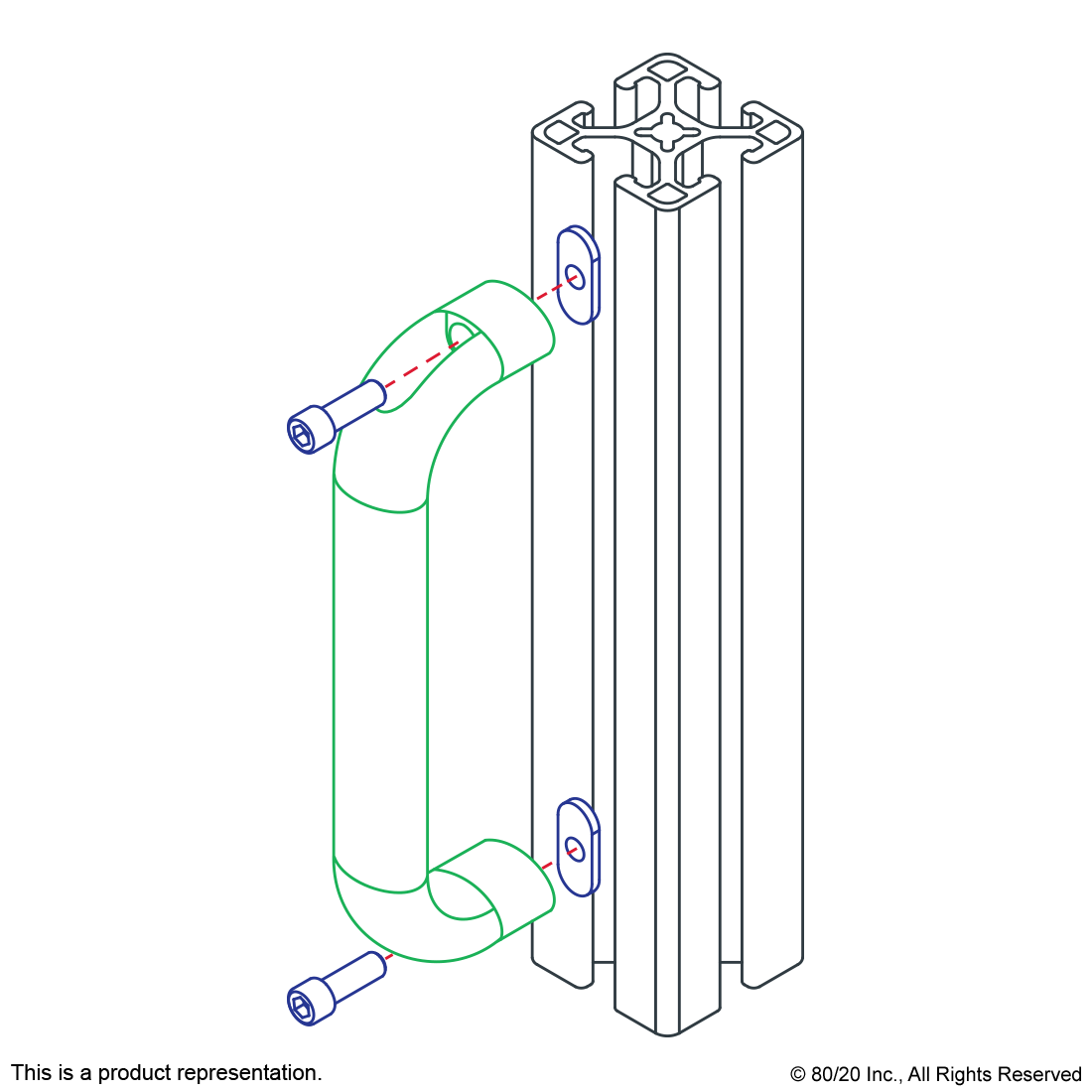 10 & 15 SERIES ALUMINUM DOOR HANDLE