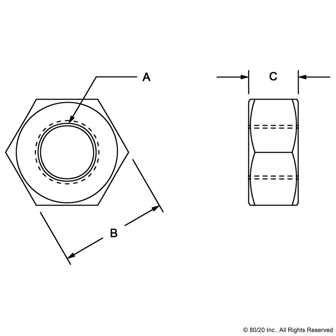 5/16-18 HEX NUT