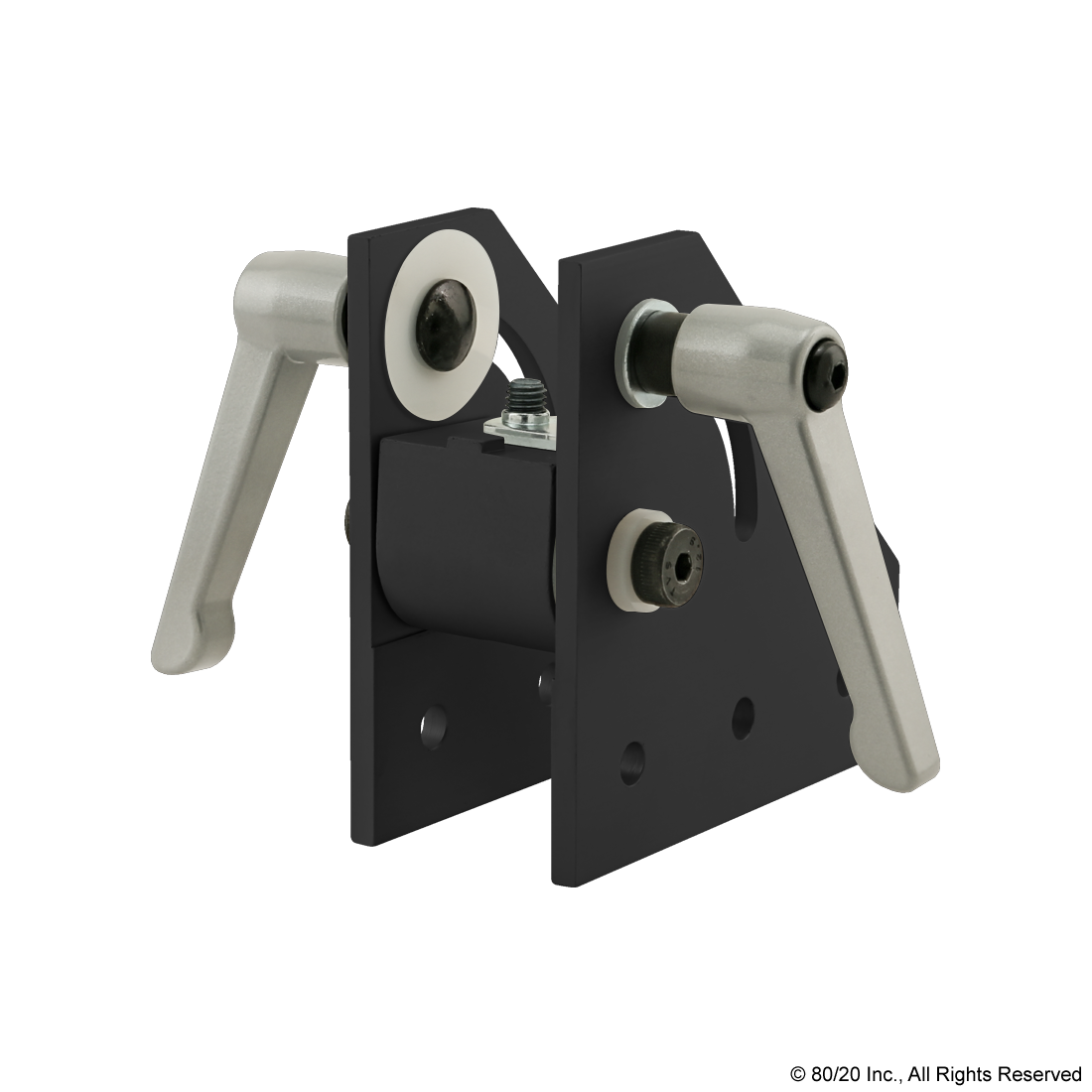 40 SERIES 90 DEGREE DOUBLE PIVOT BRACKET ASSEMBLY WITH "L" HANDLES
