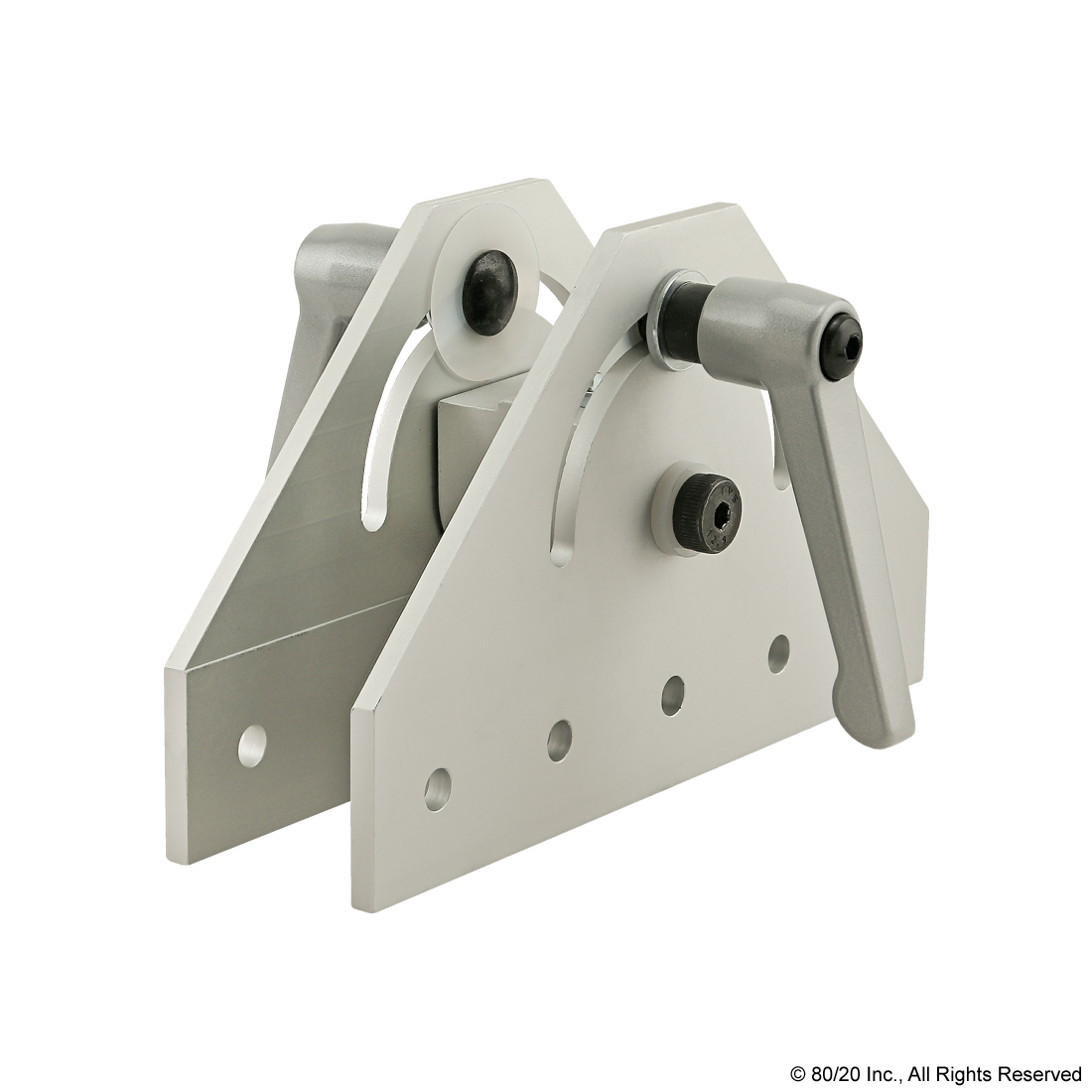 40 SERIES 180 DEGREE DOUBLE PIVOT BRACKET ASSEMBLY WITH "L" HANDLES