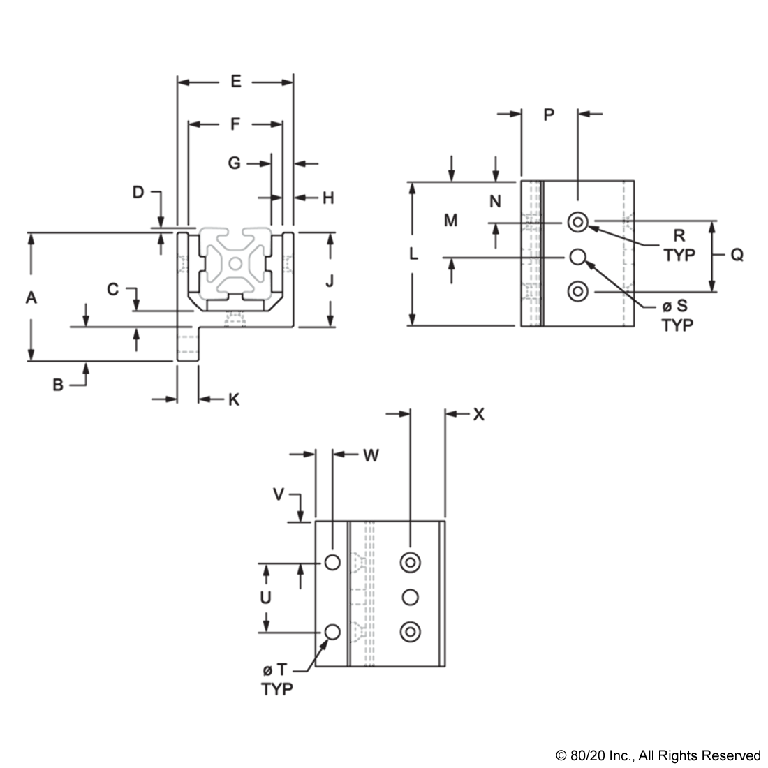 40 SERIES 3 SLOT MOUNT - SINGLE FLANGE SHORT STANDARD LINEAR BEARING