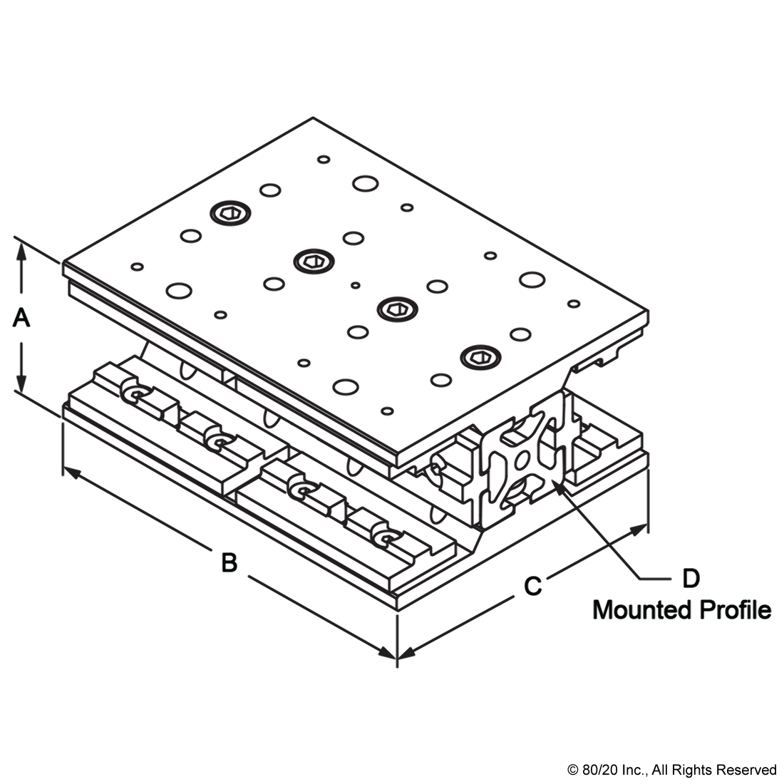 40 SERIES LONG - DOUBLE MOUNT UNIBEARING™ ASSEMBLY