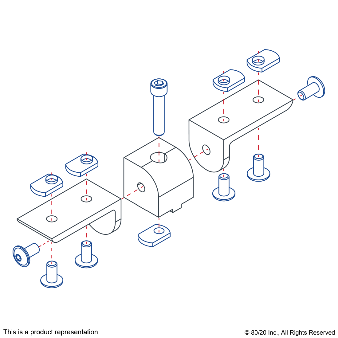 10 SERIES 0 DEGREE RIGHT ANGLE STRUCTURAL PIVOT