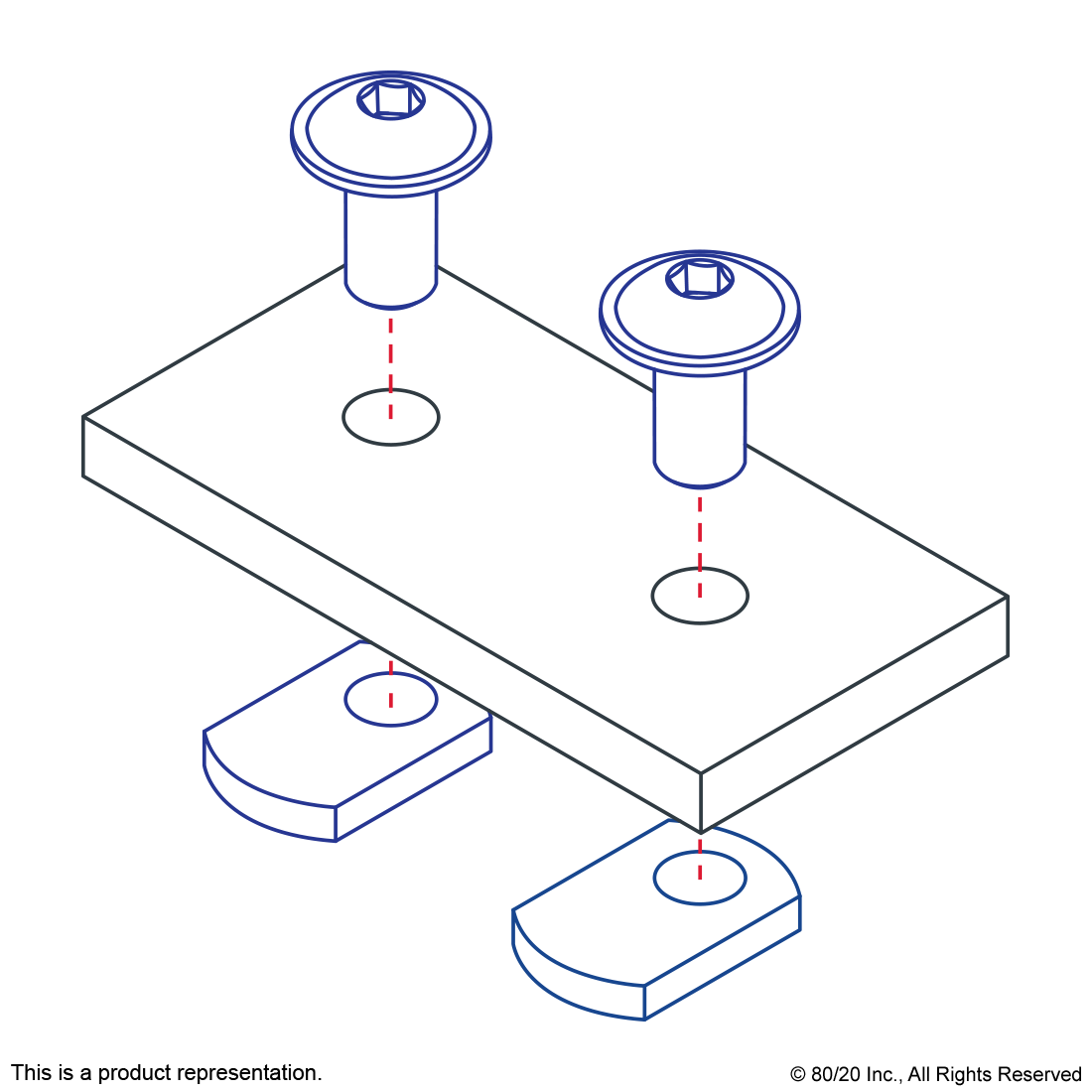 10 SERIES 2 HOLE - STRAIGHT FLAT PLATE