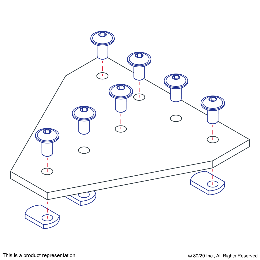 10 SERIES 7 HOLE - TEE FLAT PLATE