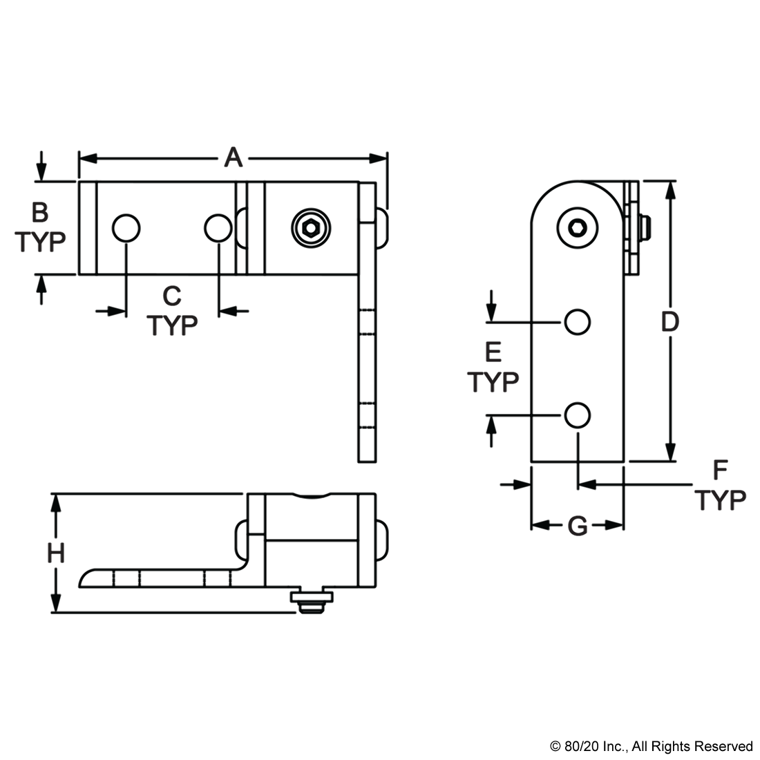10 SERIES 0 DEGREE STANDARD STRUCTURAL PIVOT