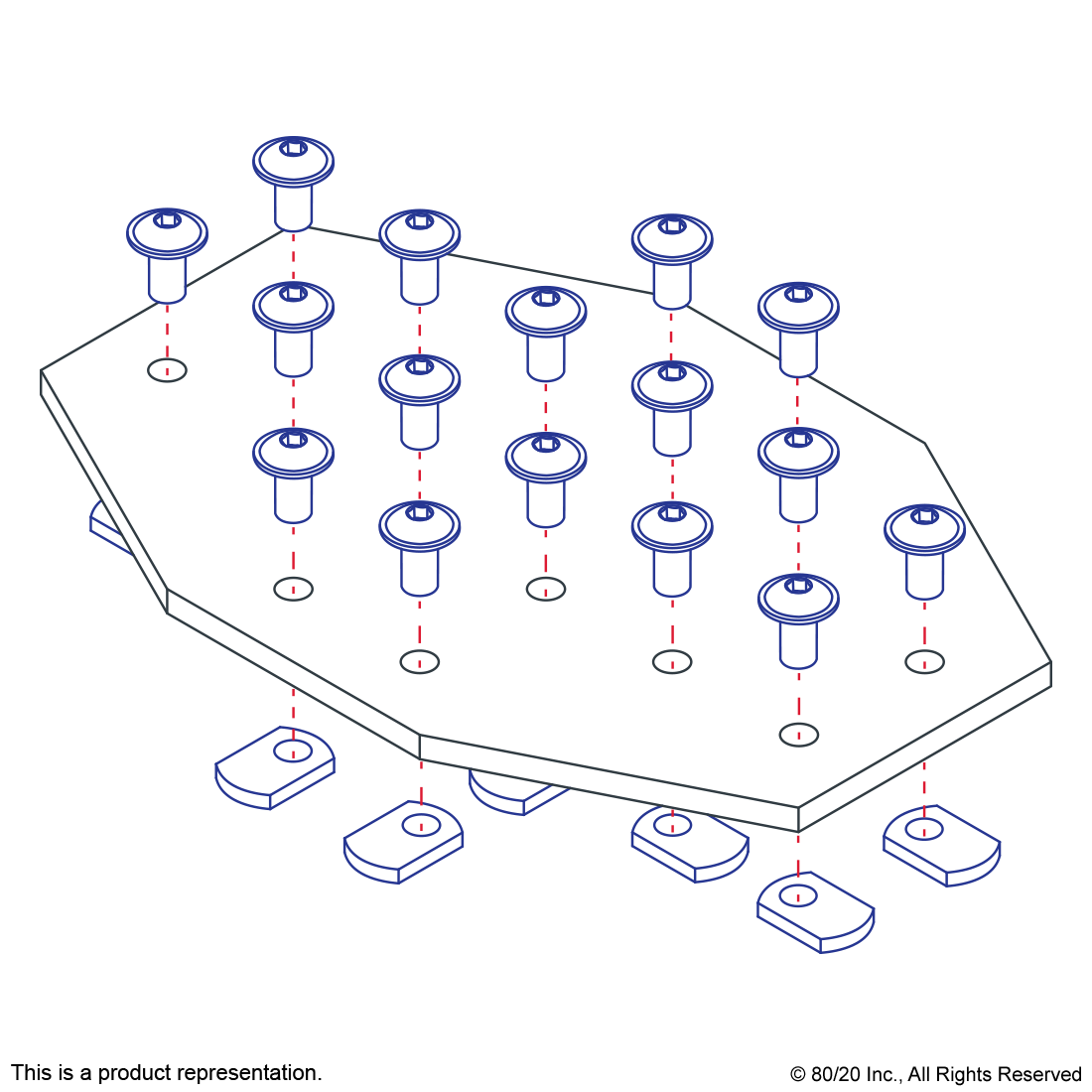15 SERIES 16 HOLE - CROSS FLAT PLATE