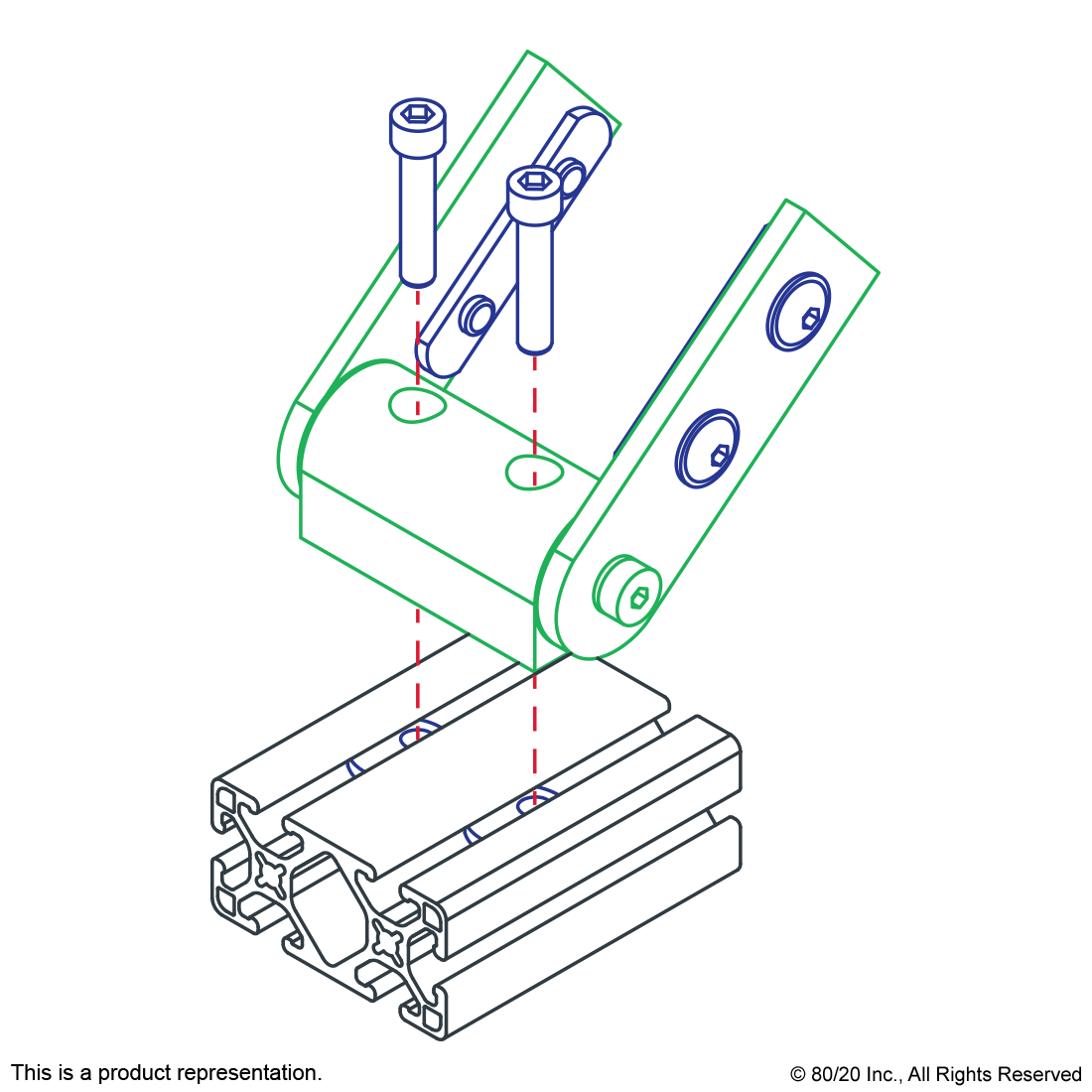 15 SERIES STANDARD UNIVERSAL DYNAMIC PIVOT ASSEMBLY WITH DUAL STRAIGHT ARMS