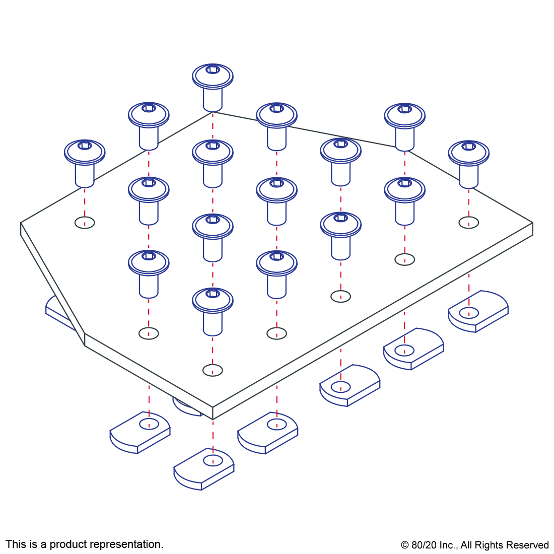 15 SERIES 16 HOLE - TEE FLAT PLATE