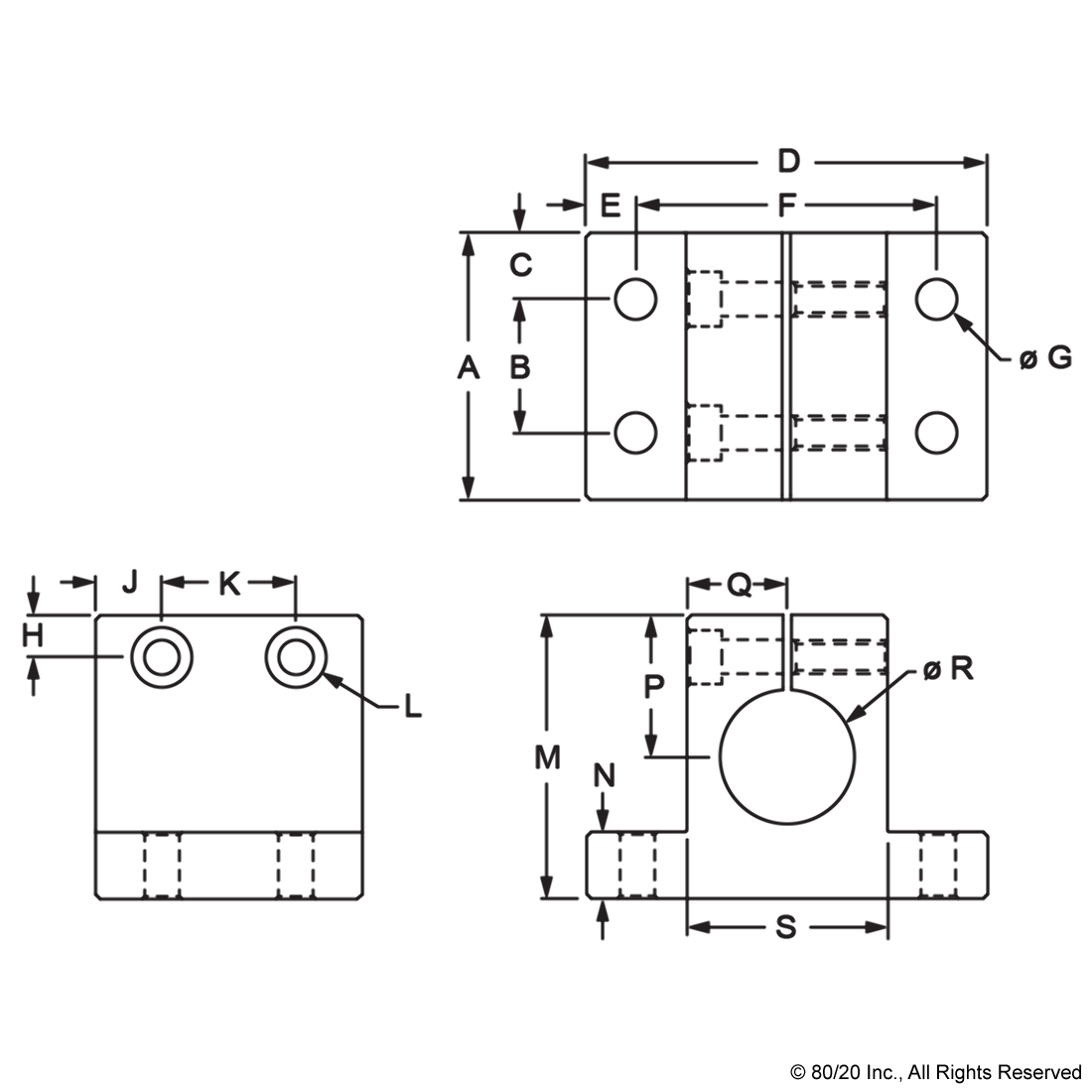 15 SERIES 2" WIDE HORIZONTAL STANCHION BASE