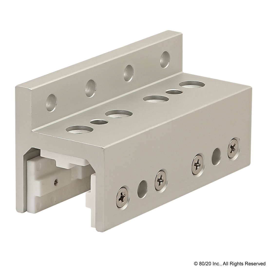 10 SERIES 3 SLOT MOUNT - SINGLE FLANGE LONG STANDARD LINEAR BEARING WITH BRAKE HOLES