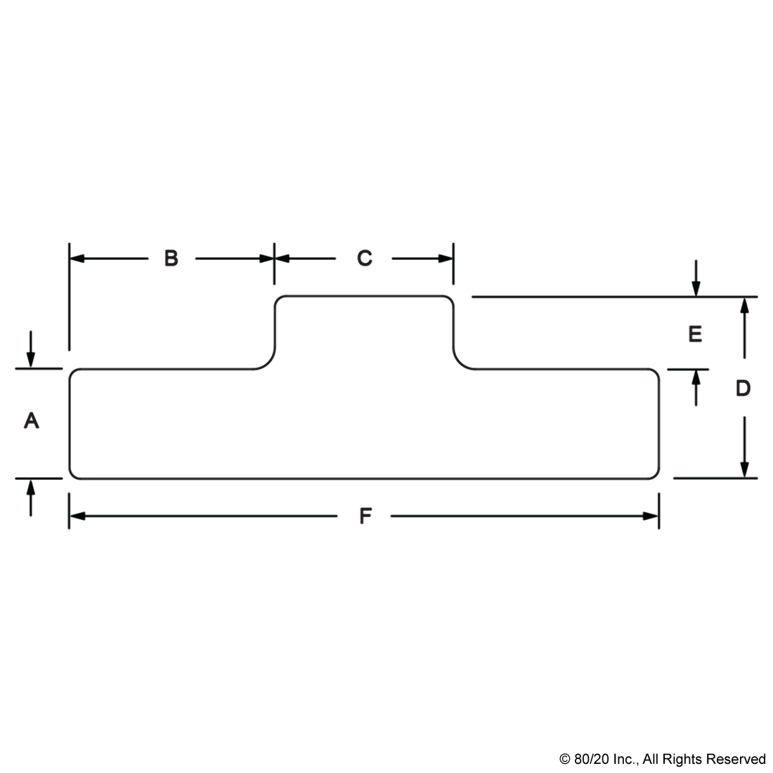 10 SERIES SINGLE-KEYED STANDARD BEARING PAD PROFILE