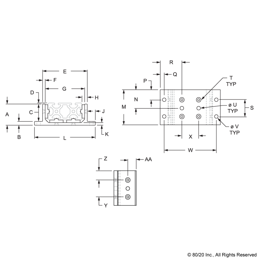 15 SERIES 4 SLOT MOUNT - DOUBLE FLANGE SHORT HIGH-CYCLE LINEAR BEARING