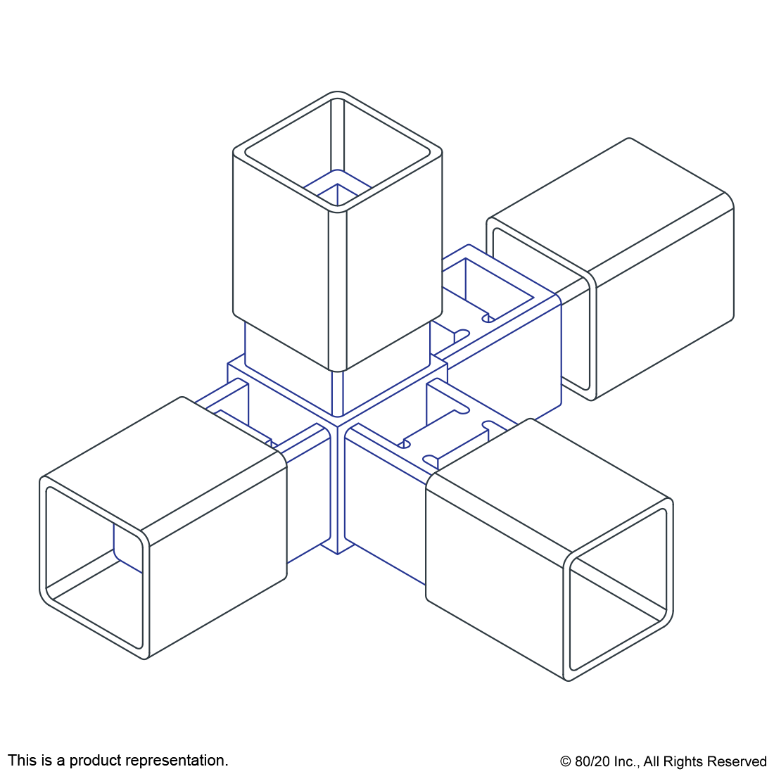 4 WAY - CORNER CONNECTOR