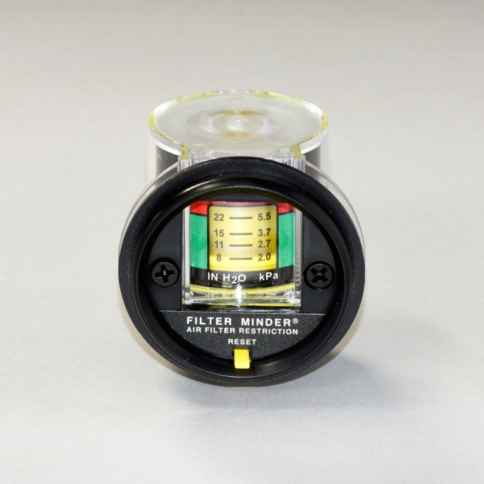 GRADUATED INDICATOR, DASH MOUNT, 25" H20