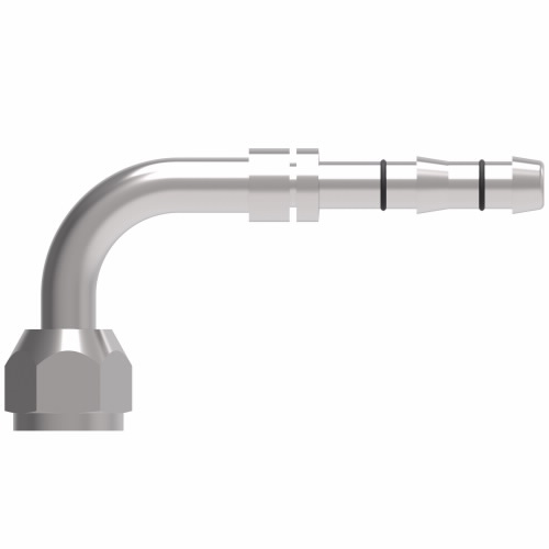 90° FEMALE O-RING (LONG PILOT)