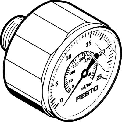 MA-27-25-R1/8 PRESSURE GAUGE
