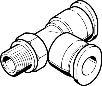 QBMTL-10-32-UNF-5/32-U PUSH-IN T-FITTING