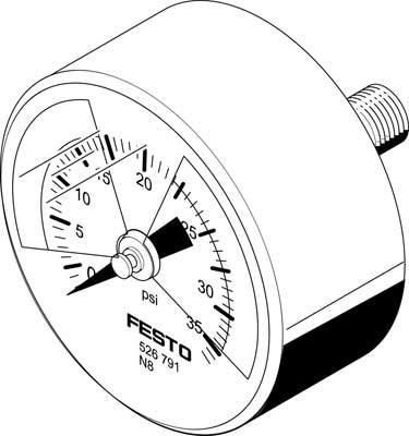 MA-50-36-R1/4-PSI-E-RG PRESSURE GAUGE