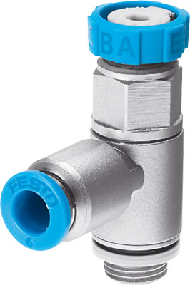 GRLSA-1/8-QS-6 ONE-WAY FLOW CONTROL VALVE