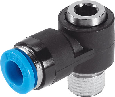 QSLV-1/4-10-I PUSH-IN L-FITTING
