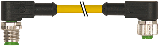 M12 MALE 90° / M12 FEMALE 90°