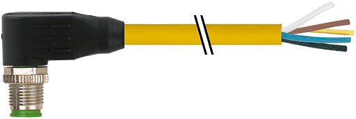 M12 MALE 90° WITH CABLE