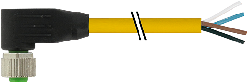 M12 FEMALE 90° WITH CABLE