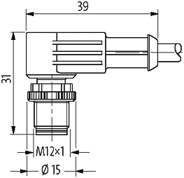 M12 MALE 90° / M12 FEMALE 90°