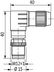 MOSA M12 MALE 90° FIELD-WIREABLE (IDC)