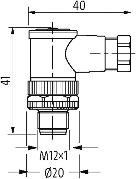 M12 MALE 90° FIELD-WIREABLE SCREW TERM.