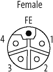 M12 FEMALE 0° L-CODED FIELD-WIREABLE
