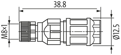 MOSA M8 FEMALE 0° FIELD-WIREABLE (IDC)