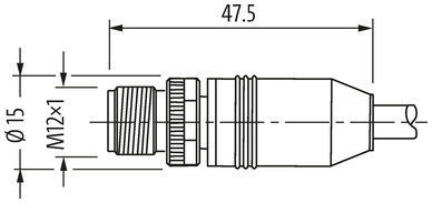 M12 MALE 0° / M12 MALE 0° SHIELDED ETHERNET